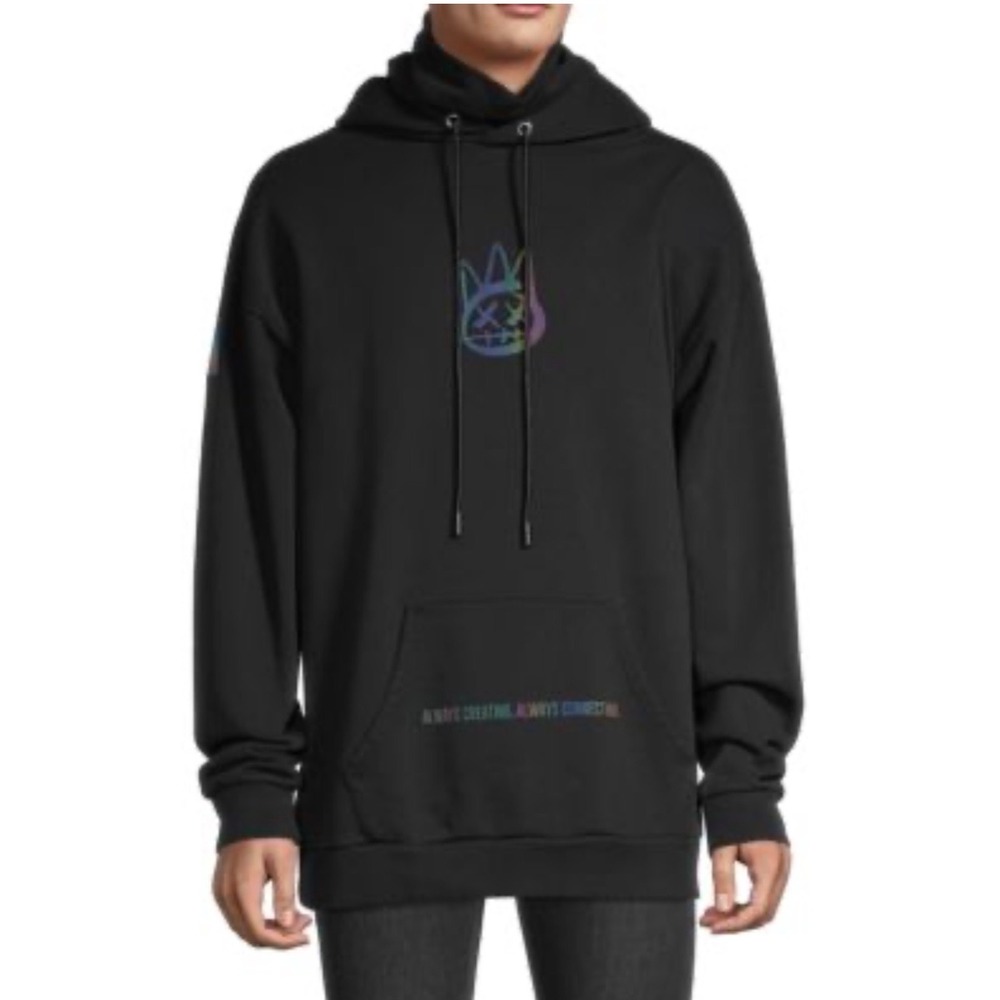 Cult of Individuality Unisex Pullover Hoodie Sweatshirt Sz Small Black Cotton